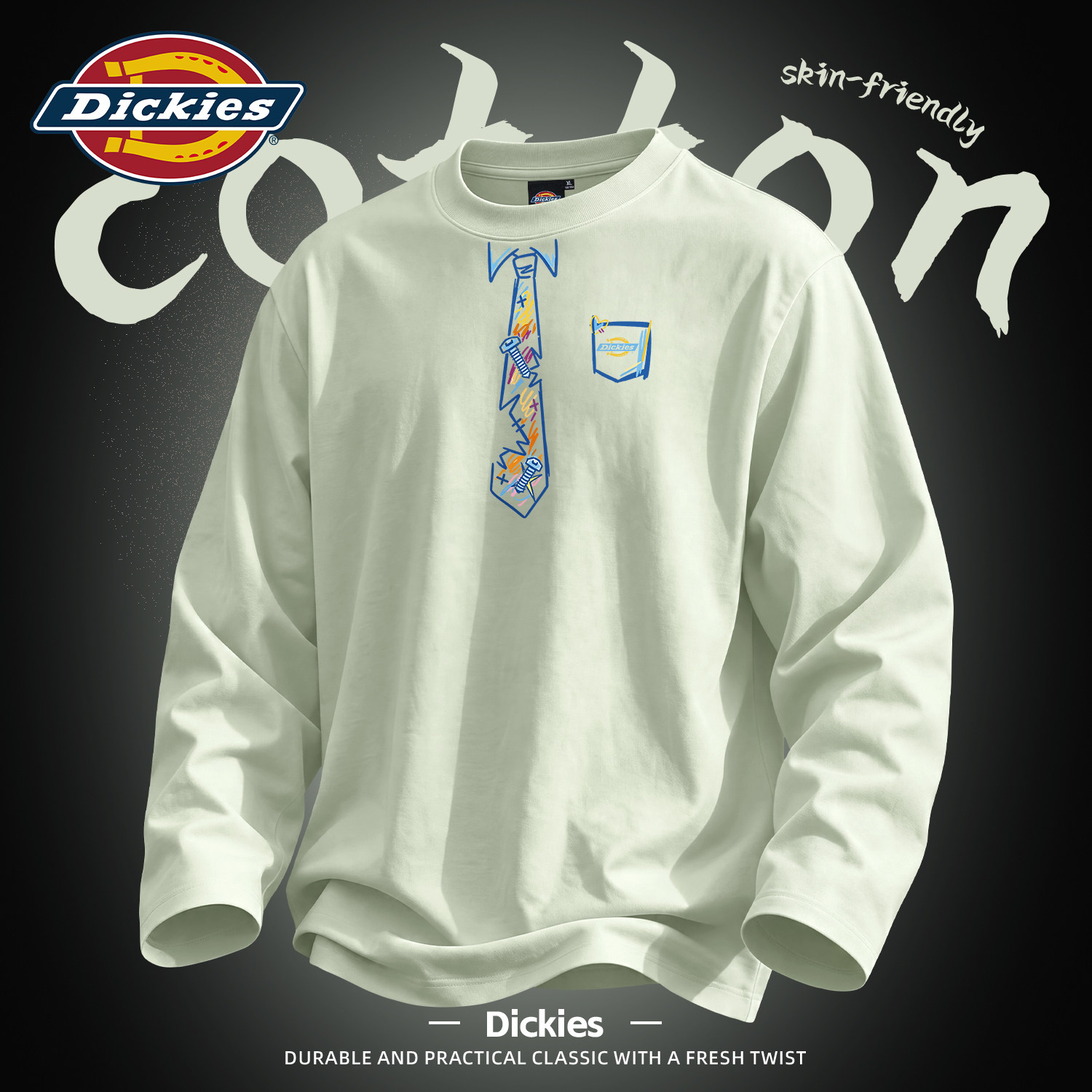 Dickies美式潮牌男款长袖T恤上衣