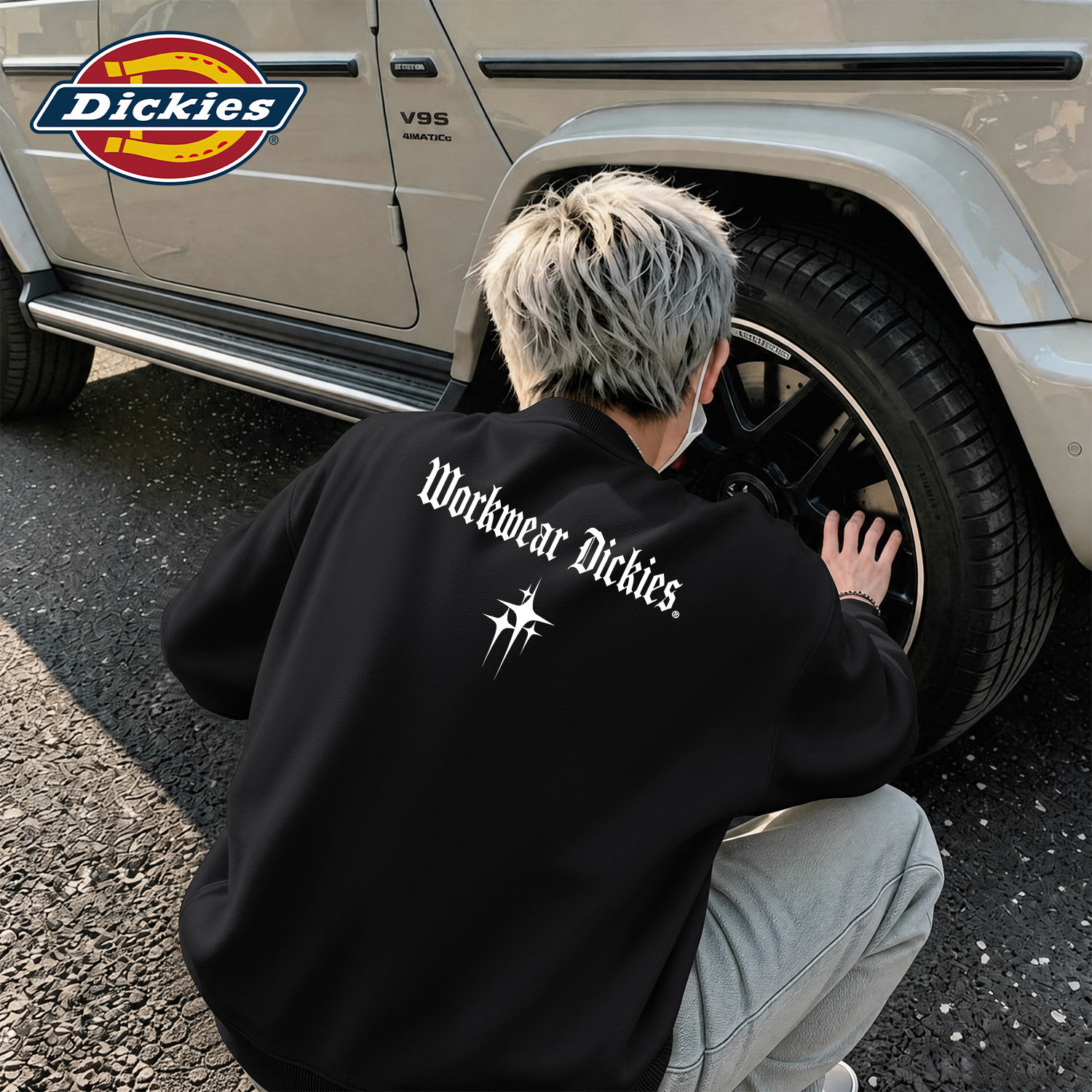 Dickies潮牌圆领卫衣男