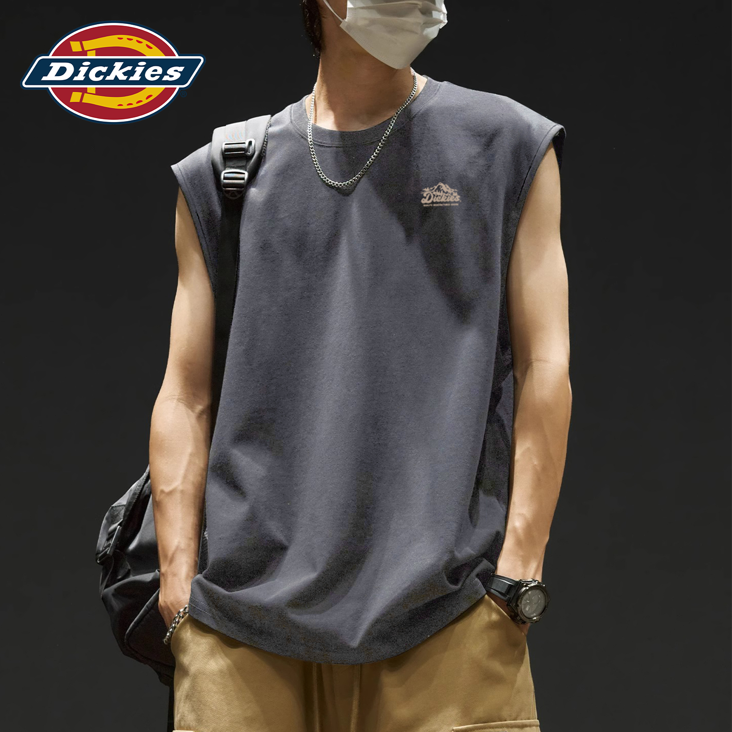 Dickies纯棉无袖坎肩背心男