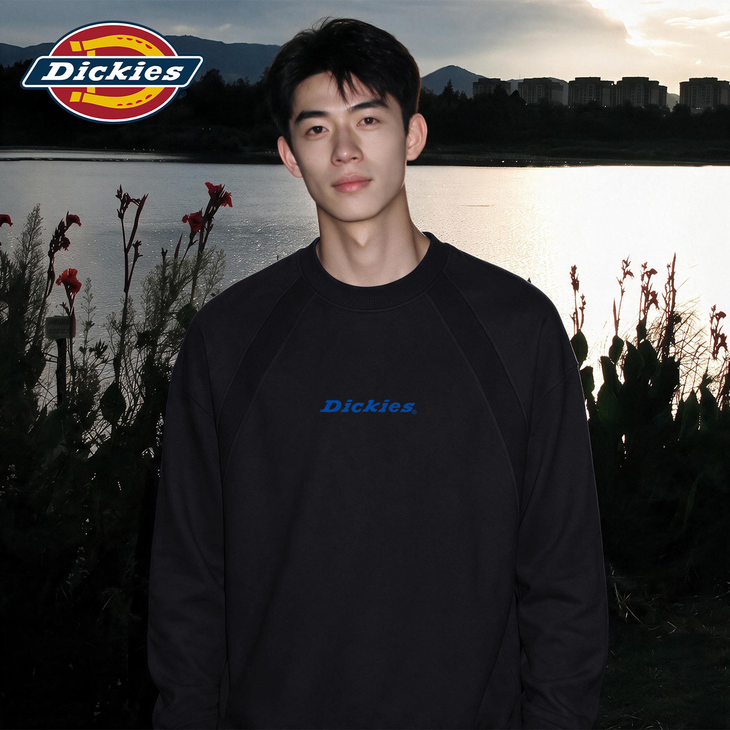Dickies黑色长袖T恤男生
