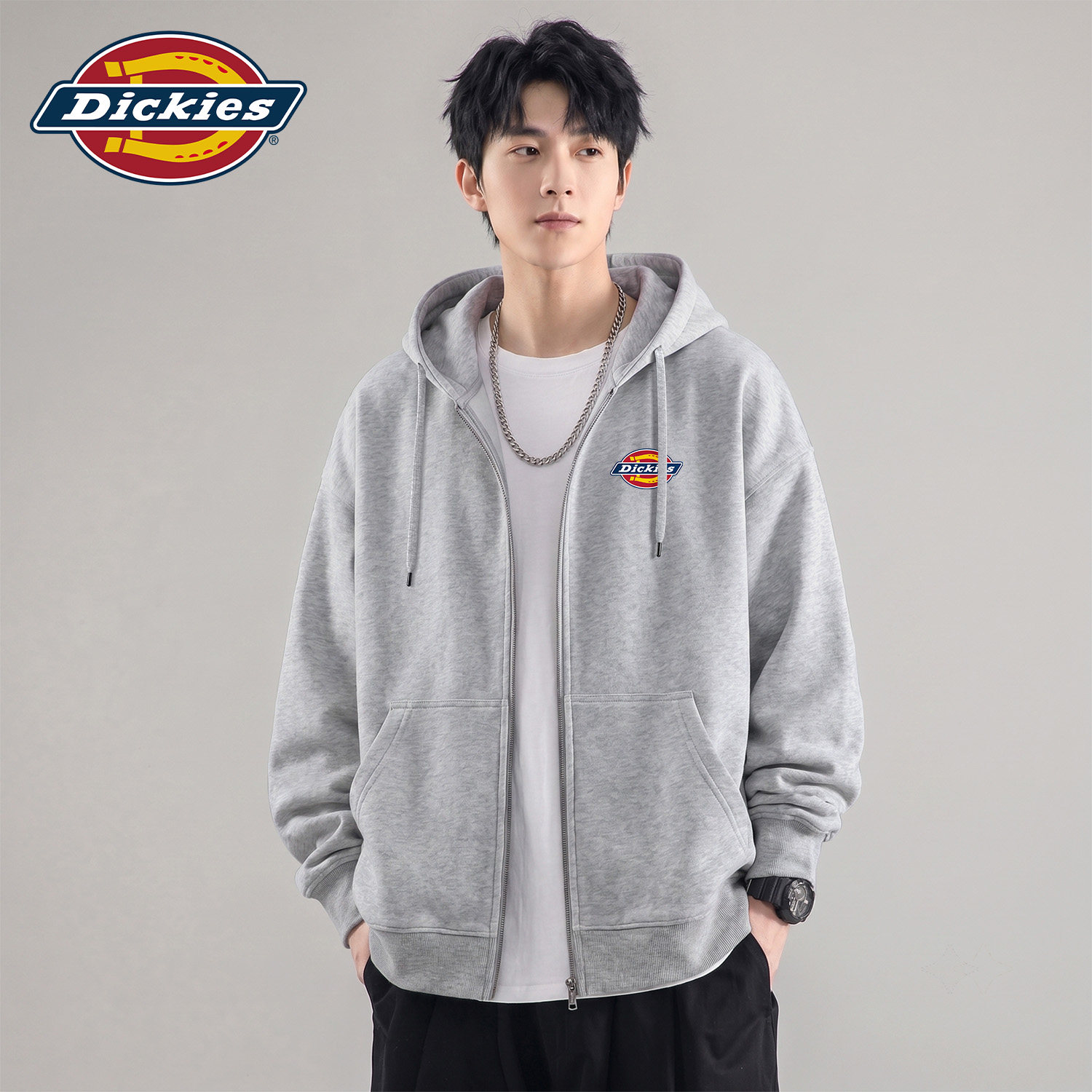 Dickies旗舰店拉链开衫卫衣男款