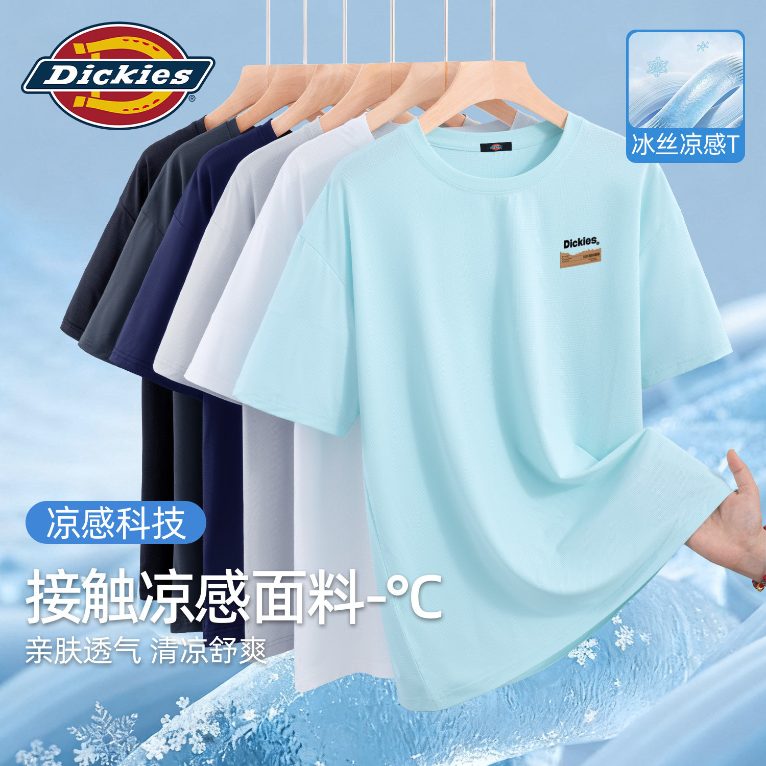 Dickies冰丝网眼透气短袖T恤