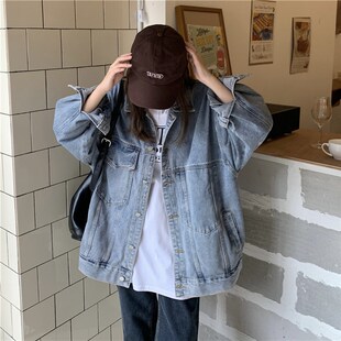 大码胖MM牛仔外套女春秋新款港味中长款BF风盐系百搭长袖上衣女冬