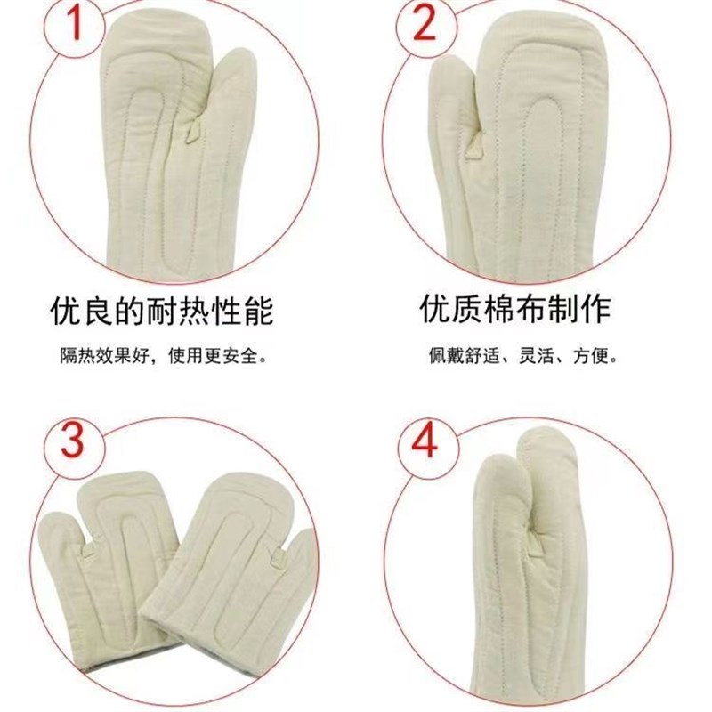 工业级防烫手套隔热耐高温烤箱微波炉厨房烘培专用帆布手套男女