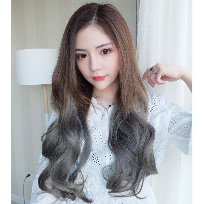 假发女长发自然蓬松长卷发u型半头套渐变无痕网红时尚发套接发片