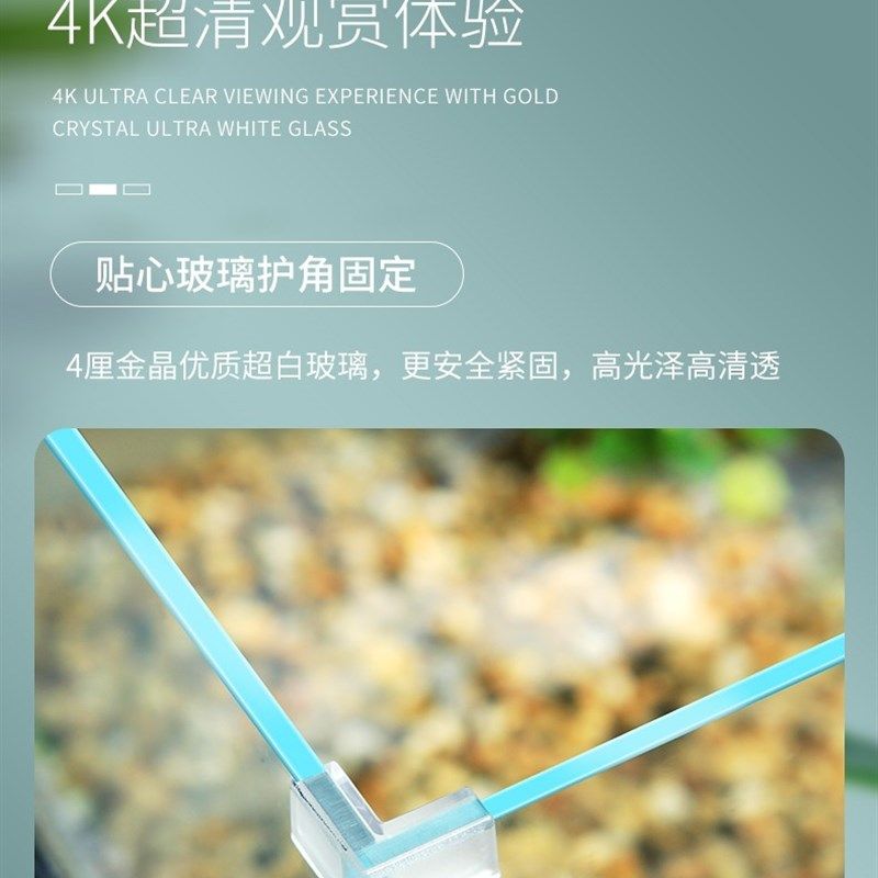 玻璃乌龟缸大型别墅缸家用龟盆养龟专用生态缸带晒台过滤超白鱼缸