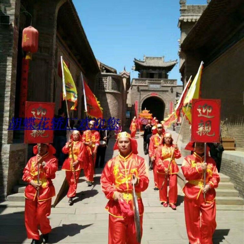 婚庆道具轿子中式八抬花轿夫服演出服赛龙舟舞龙舞狮锣鼓抬轿秧歌