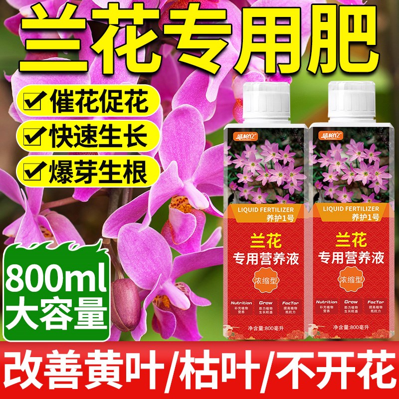 兰花专用营养液通用花肥料君子兰蝴蝶兰墨兰促开花兰科促开花箭肥