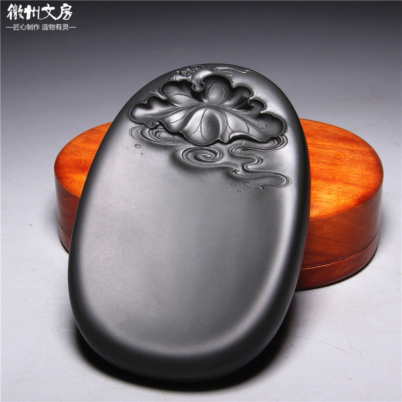名师精品老坑砚台 清趣 荷叶小楷把玩砚 老坑原石砚台龙尾籽料