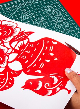 剪纸工具套装学生手工刻纸图案底稿初学者刻纸雕刻刀垫板剪刀套装
