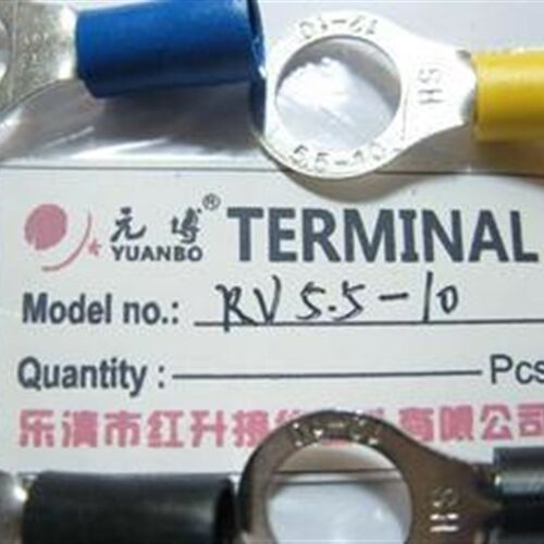 圆形预绝缘端头 RV5.5-10冷压端子接线端子500只/包 紫铜国标