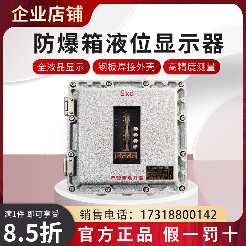 防爆箱300*300带光柱表/四路继电输出/消防水池水箱水位液位显示