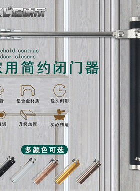自动关门器家用小号闭门器简易弹簧静音随手回弹轻型闭合器隐形门