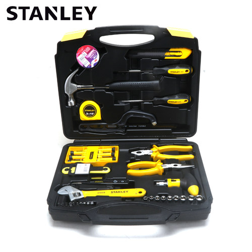 美国进口STANLEY史丹利45件家用工具套装维修工具箱MC-045-23