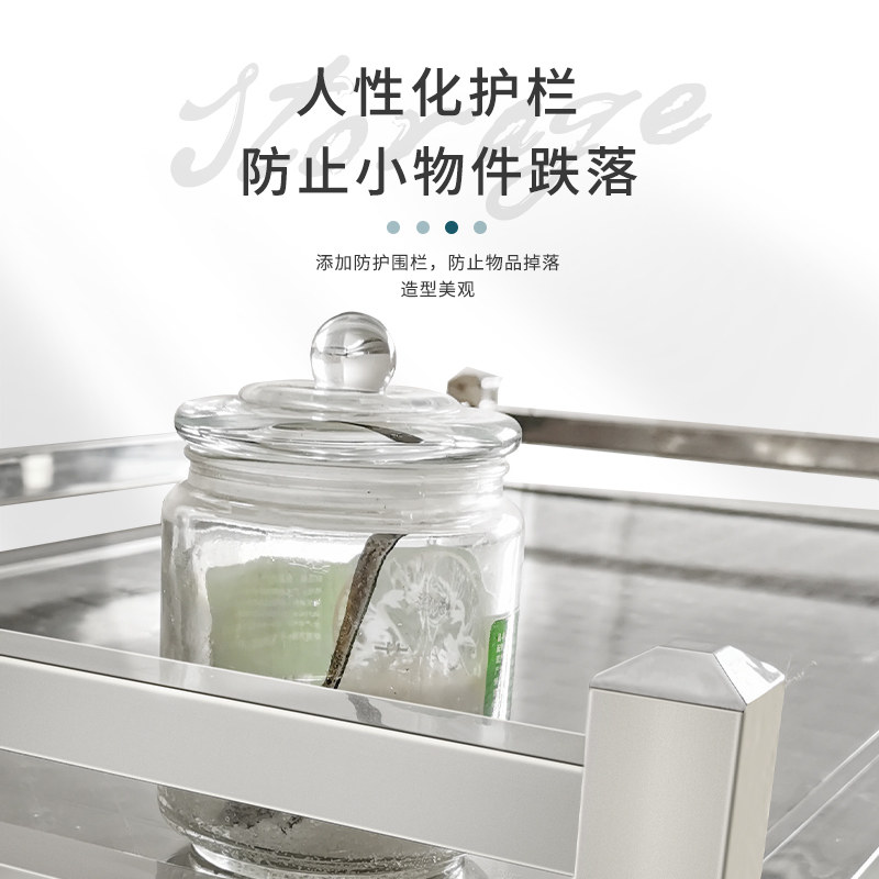 全不锈钢碗柜家用厨房经济型灶台置物柜简易多层收纳储物柜茶水柜