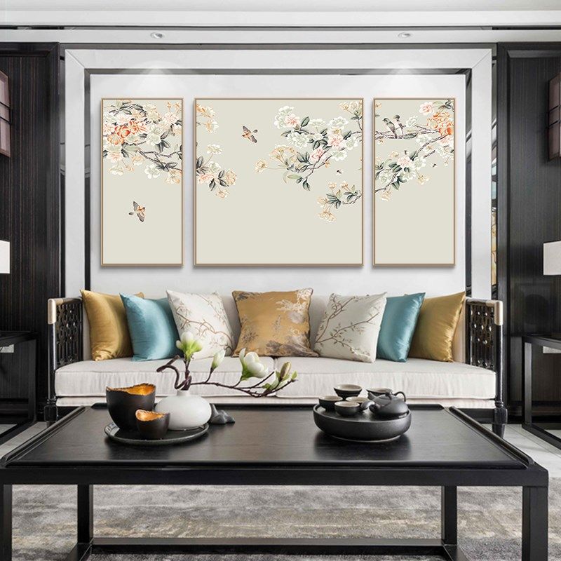 新中式客厅装饰画中国风挂画雅趣现代装饰画