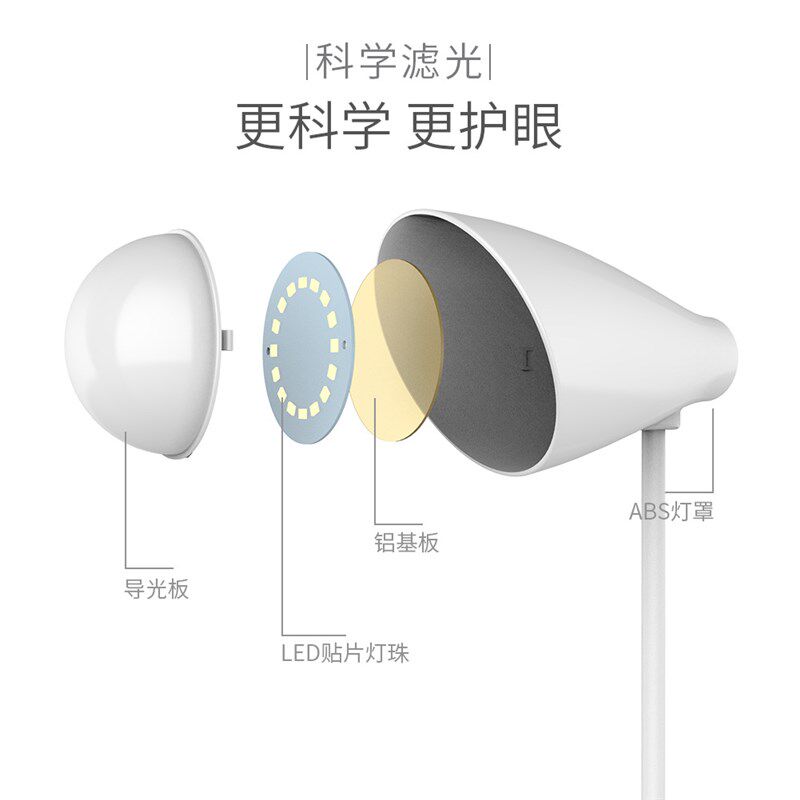 大学生充电护眼学习笔筒收纳台灯可调光调色卧室宿舍阅读补光夜灯