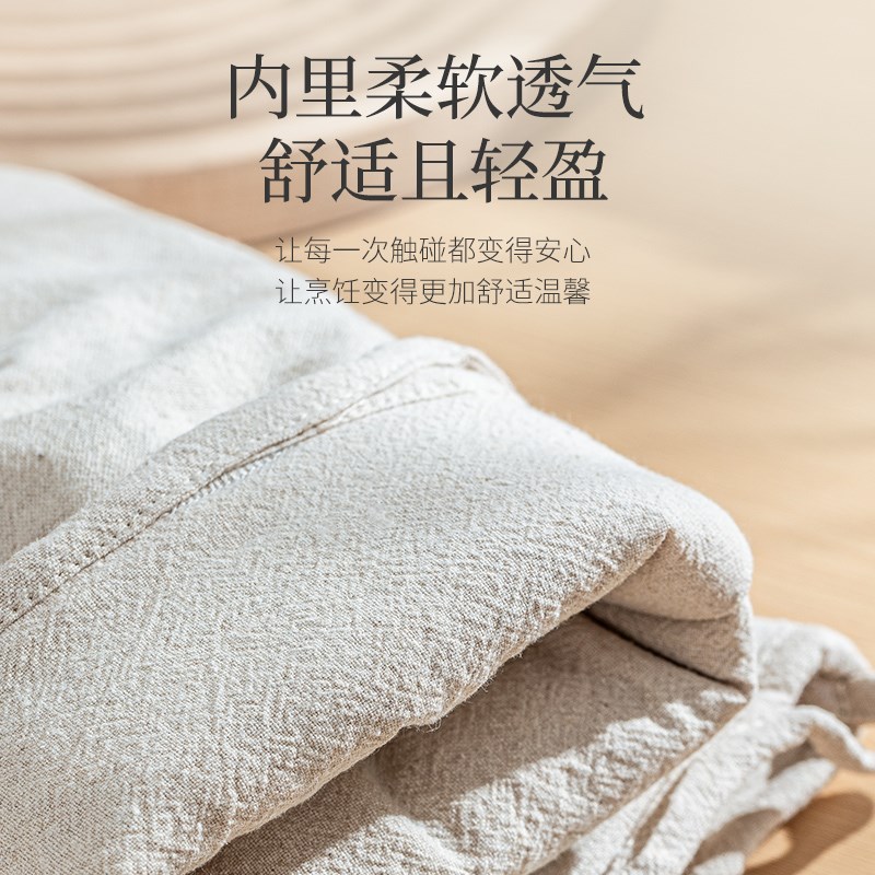 无忧日记厨房防烫手套隔热套耐高温防热烤箱微波炉专用烘焙棉手套