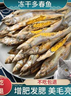 宠物冻干多春鱼猫零食小鱼干狗狗补钙猫咪零食增肥发腮营养无盐
