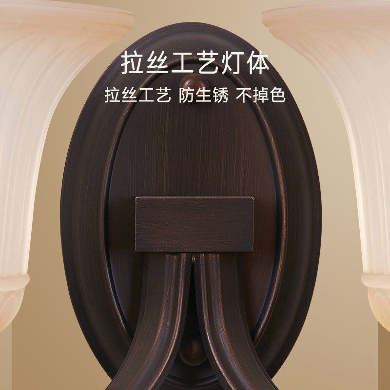 高档 2025新款美式壁灯复古床头灯卧室电视背景墙壁灯楼梯灯 防尘