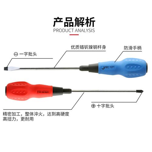 捷科螺丝刀套装9件软柄十字一字带磁性起子组维修批头大扭力ST-9S