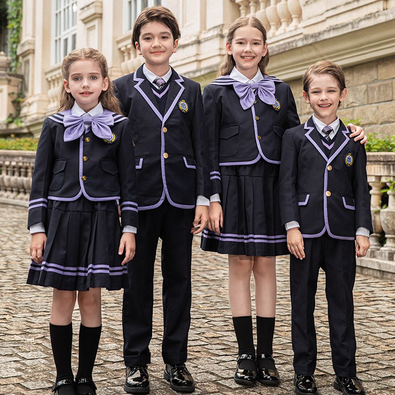 英伦风小学生校服西装三件套男女童演出JK制服幼儿园园服春秋套装