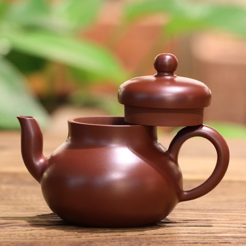 吴洁敏【思婷壶】潮州手拉壶原矿纯手拉朱泥紫砂家用茶壶泡茶陶壶