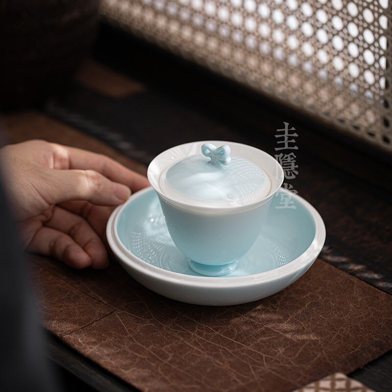 圭隐堂手工陶瓷壶承家用茶壶盖碗托盘茶具隔热茶托盘干泡台小茶台