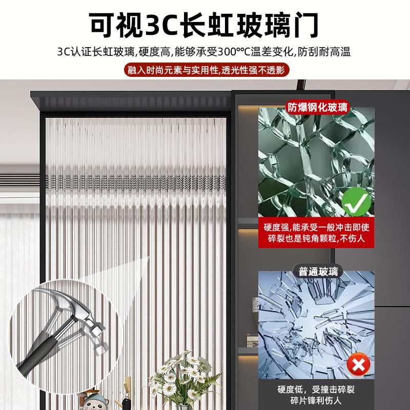 玄关柜鞋柜一体入户正对门客厅沙发挡柜欧式玻璃屏风隔断柜置物架
