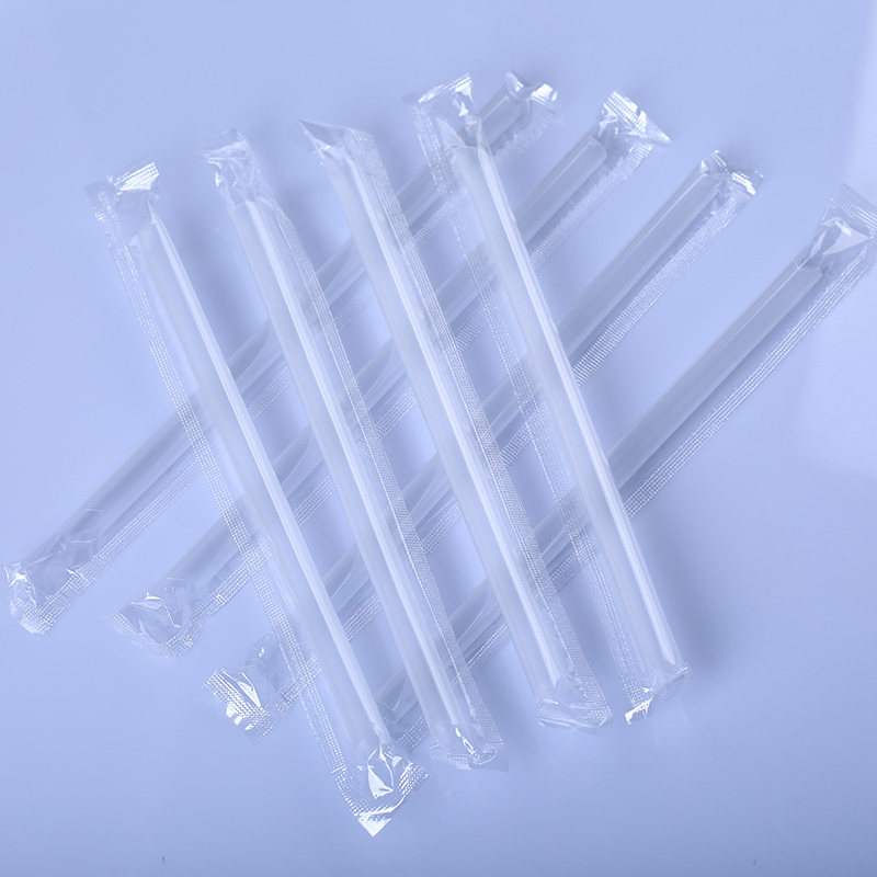 PLA环保纸吸管一次性珍珠奶茶大吸管透明吸管黑色粗吸管独立包装