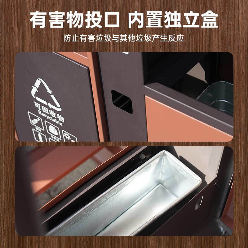 欣越户外不锈钢垃圾桶大号商用分类果皮箱室外街道物业环卫垃圾箱