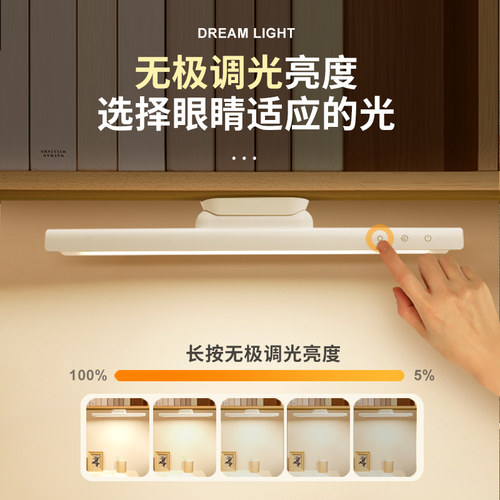 台灯学习专用大学生宿舍灯阅读小夜灯磁吸床头酷毙灯护眼充电书桌