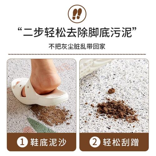 龙年入户门地垫2024喜庆皮革pvc耐脏免洗室外进门门口脚垫可裁剪