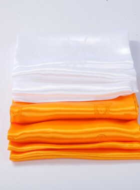 蒙族蒙古哈达 藏族饰品吉祥五色白黄西藏挂车围巾蓝色3米加长