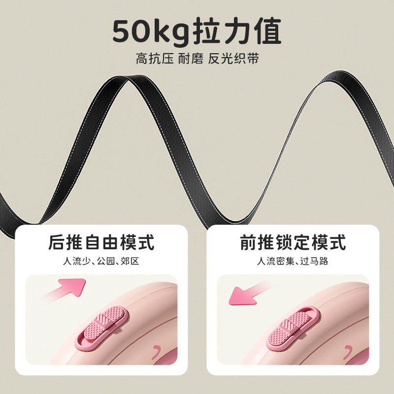 狗狗牵引绳自动可伸缩狗链小狗泰迪比熊遛狗绳小巧小型犬宠物用品