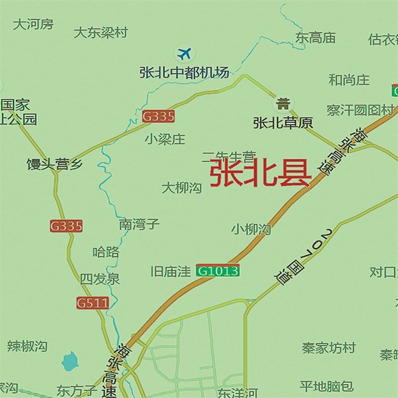 2024新款张家口市地图贴图办公室挂图高清防水墙贴超大装饰画定制