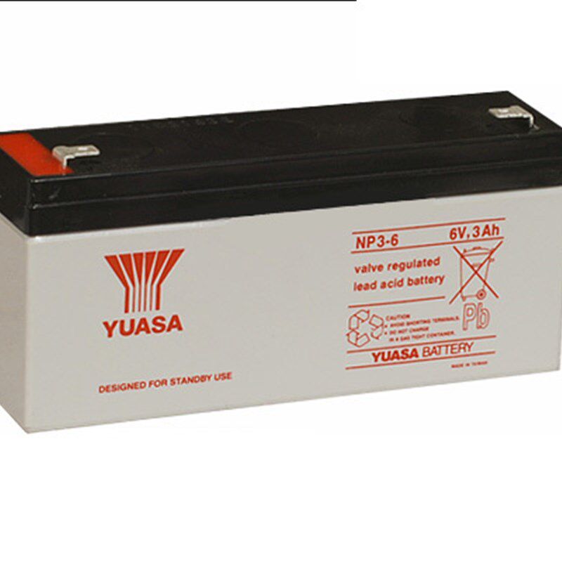 现货YUASA汤浅NP3-6  6V3.0AH进口仪器/心电图机/照明电源蓄电池