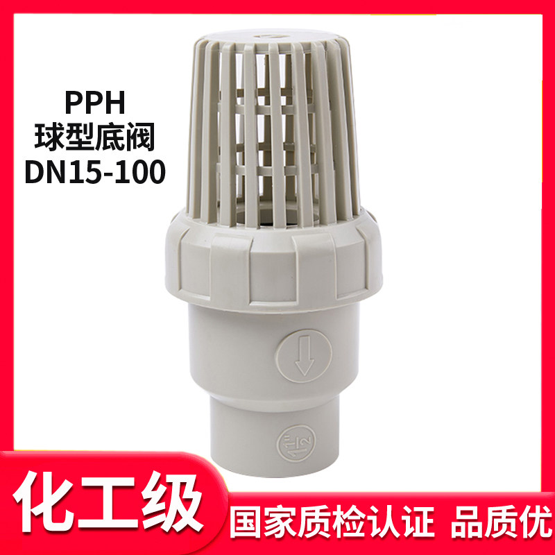 PPH底阀ppr球型止回阀水管止逆阀抽水泵底阀滤网进水花篮头莲蓬头图片