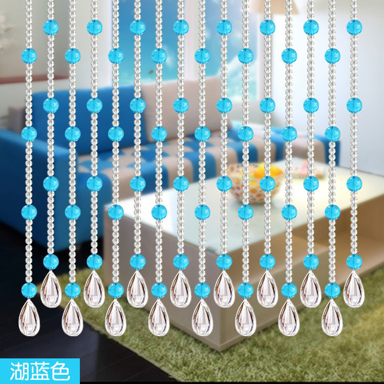 水晶门帘隔断珠帘客厅玄关过道装饰屏风卫生间卧室帘免打孔