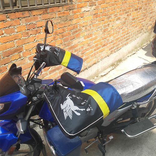 125骑跨摩托车冬季保暖手套棉把套 踏板车护手加厚挡风防寒防水男