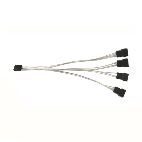 机箱风扇温控4pin一分二/三/四线4p1分2/3/4拓展延长线3pin集线器