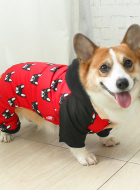 宠物狗狗秋冬衣服四脚保暖加厚冬季冬装网红柯基法斗中型犬小型犬