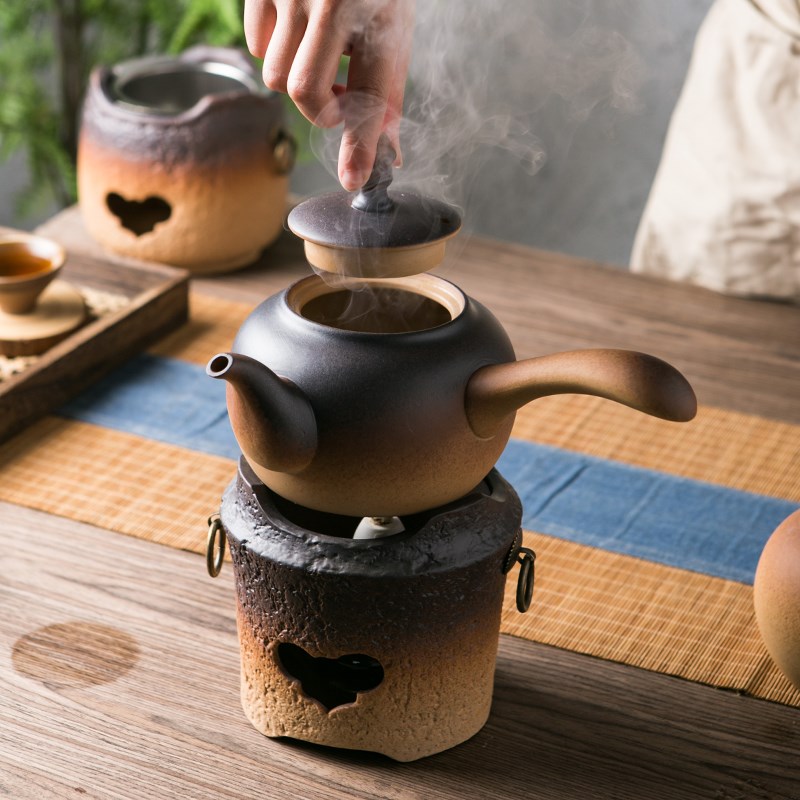 户外烧水炉具套装明火煮茶壶炭火碳炉酒精陶瓷炉野炊煮茶器煮茶炉