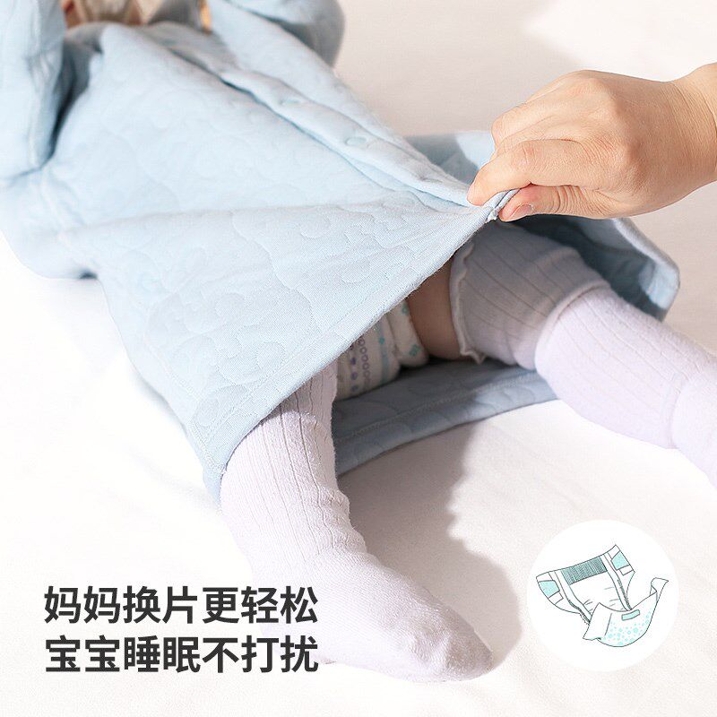 婴儿睡袍秋冬宝宝保暖睡衣冬季三层加厚长款防着凉男女婴幼儿睡裙