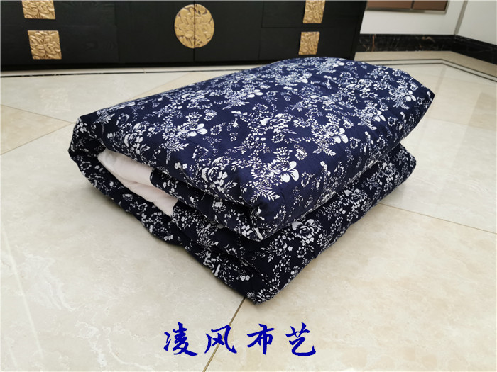中式凤凰复古民宿饭店故居江南蓝印乡土传统青花蜡染被套布料抱枕