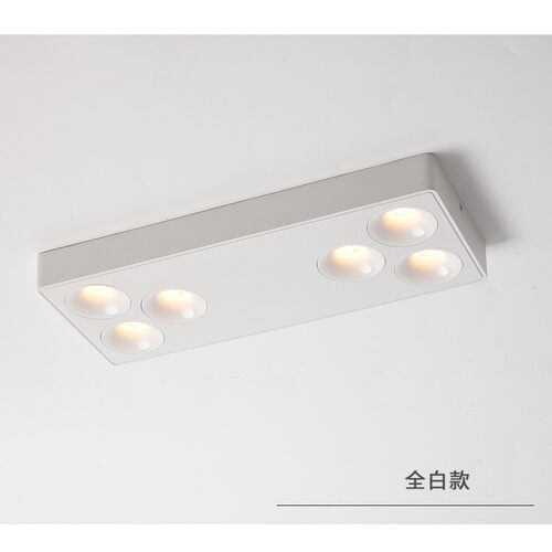 led明装超薄方形射灯无主灯防眩吸顶极简走廊卧室客厅阳台天花灯