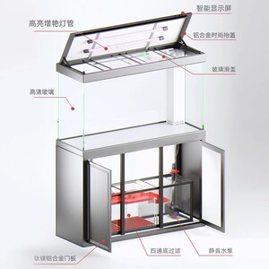 森森鱼缸客厅大型底过滤水族箱家用生态玻璃鱼缸落地屏风缸免换水