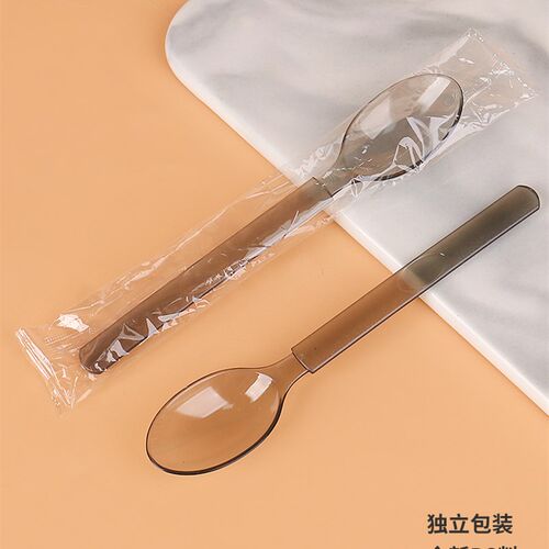 一次性勺子单独包装叉勺外卖快餐商用调羹烤红薯加厚餐勺硬质饭勺
