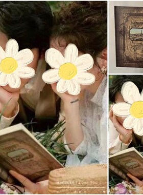 浪漫田园风婚纱摄影旅拍复古拍照主题法式婚纱照手拿道具书英文书