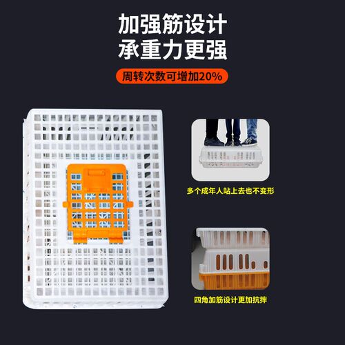鸡笼运输笼塑料家禽周转箱筐成鸡鸭鹅鸽子笼子兔笼养殖笼家用大号